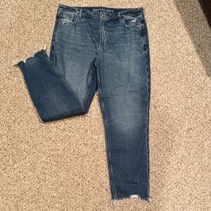 American Eagle Outfitters Women’s Dark Wash Blue High-Rise Jeans